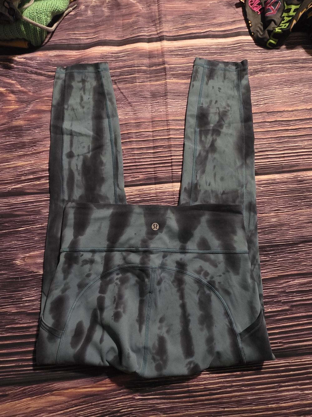 lululemon athletica Womens Tie-Dye Black/Grey Leggings